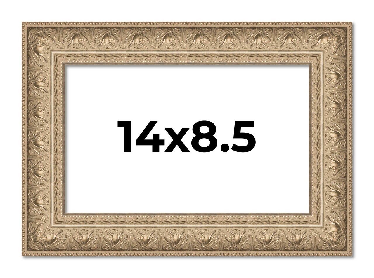 Photo Size Museum Silver Picture Frame - UV Acrylic, Foam Board Backing, Hanging Hardware